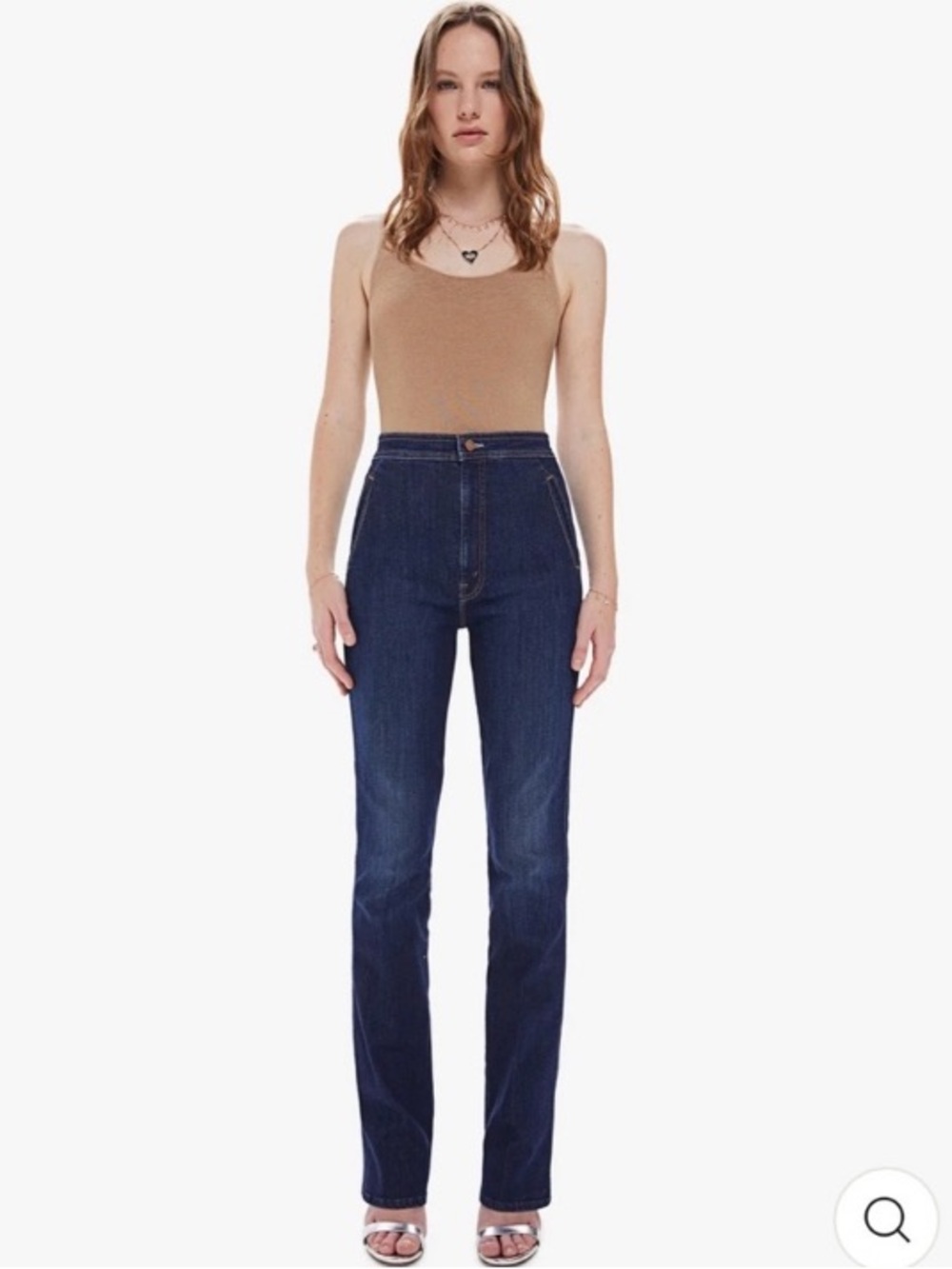 MOTHER High Waist Smokin' Double Welt Heel in Off Limits - Size 26